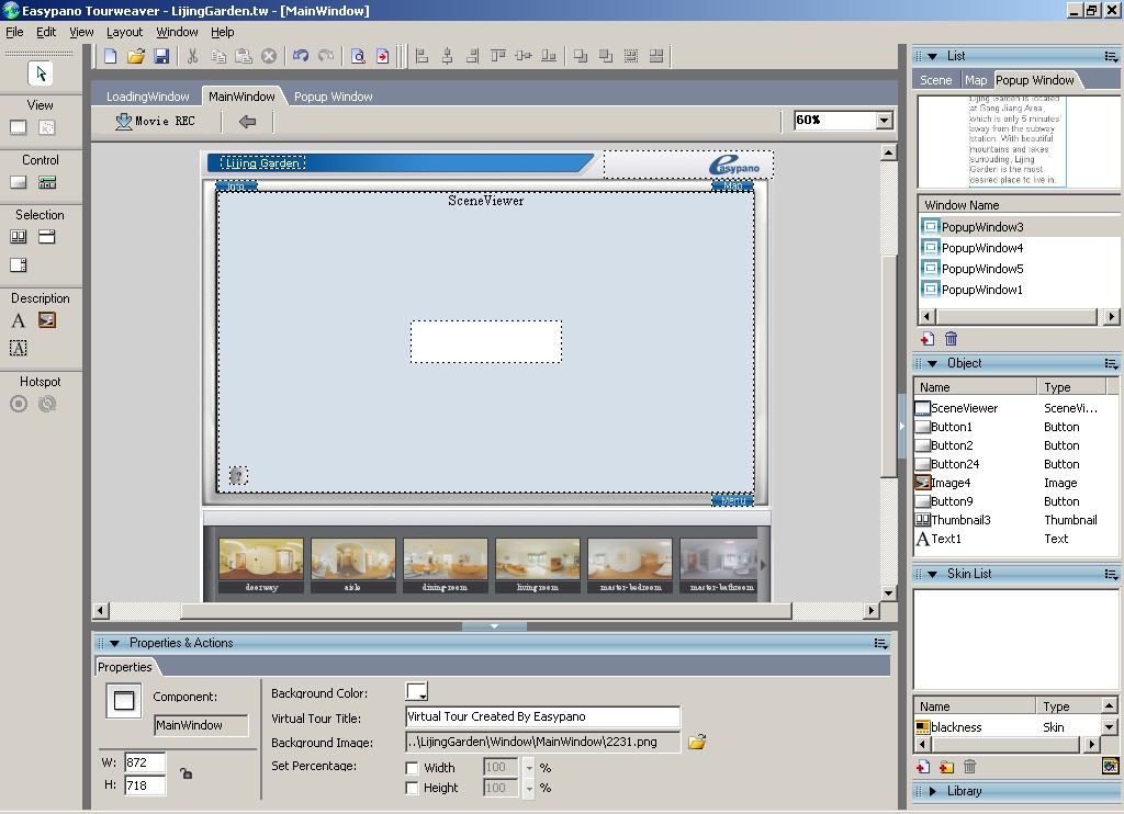 Screenshot vom Programm: Tourweaver Professional for Windows