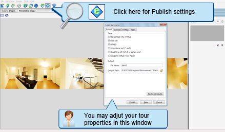 Publish Panorama to Flash/HTML5