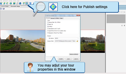 Publish Panorame to Flash/HTML5